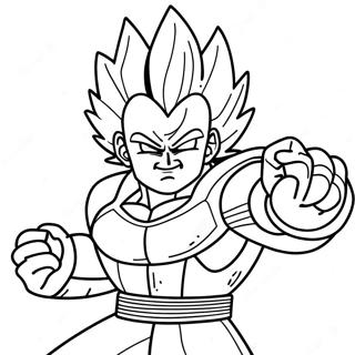 Super Saiyan Vegeta I Kamp Fargeleggingsark 18226-15274