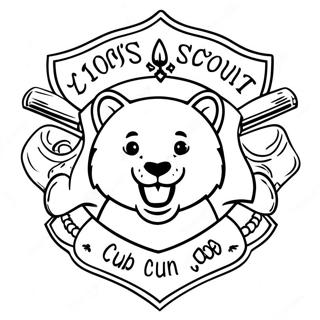 Cub Scout Logo Fargeleggingsark 18978-15870