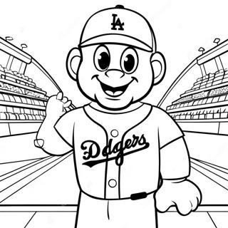 Dodgers Maskot Fargeleggingsark 19099-15972