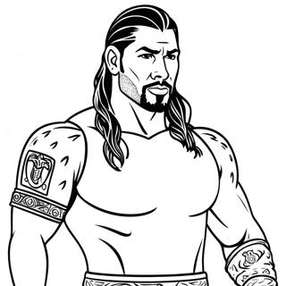 Roman Reigns I Aksjon Fargeleggingsark 19229-16073