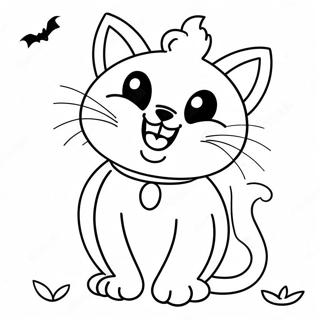 Sot Halloween Svart Katt Fargeleggingsark 19519-18267