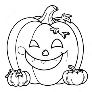 Smilende Jack Olantern Fargeleggingsark 19549-18292