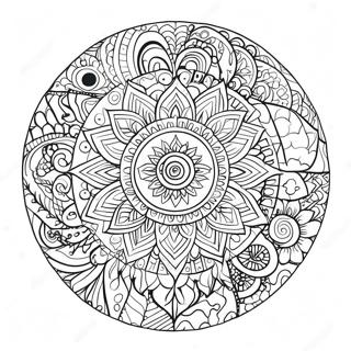 Fargerik Chakra Mandala Fargeleggingsark 19639-18362