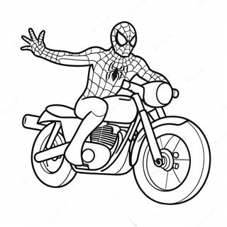 Spiderman Motorsykkel Fargeleggingsark 19978-18630