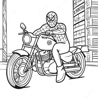 Spiderman Motorsykkel Fargeleggingsark 19978-18632