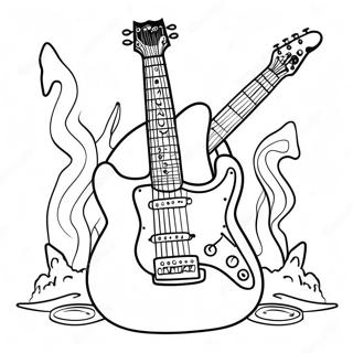 Elektrisk Gitar Rock Band Fargeleggingsark 20182-18771