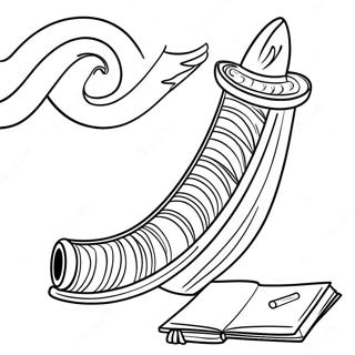 Yom Kippur Shofar Fargeleggingsark 20262-18836