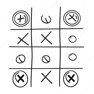 Tic Tac Toe Fargeleggingsark