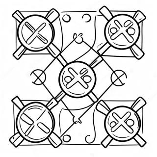 Tic Tac Toe Spillbrett Fargeleggingsark 20311-18870