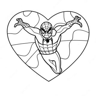 Spiderman Valentine Fargeleggingsark