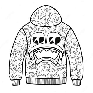 Bape Hoodie Design Fargeleggingsark 20813-19265