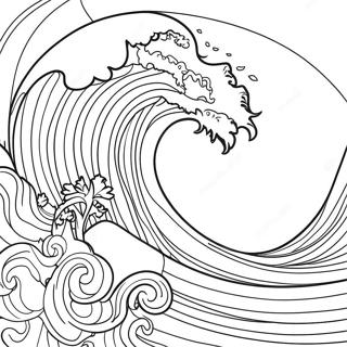 Kjempe Tsunami Bolge Fargeleggingsark 21033-19441