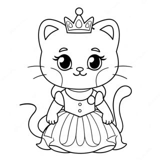 Prinsesse Katt Fargeleggingsark 21042-19446