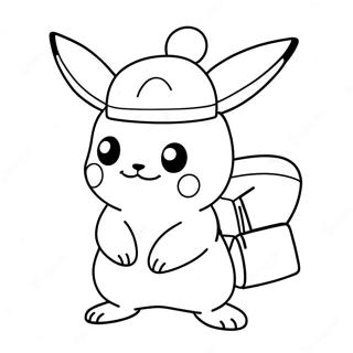 Pikachu I Nisselue Fargeleggingsark 21053-19460