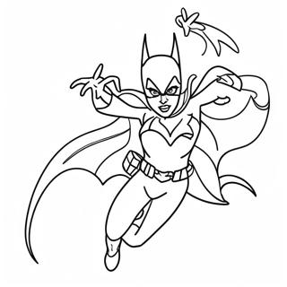 Batgirl I Aksjon Fargeleggingsark 21083-19477