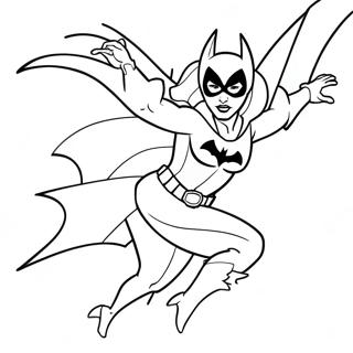 Batgirl I Aksjon Fargeleggingsark 21083-19478