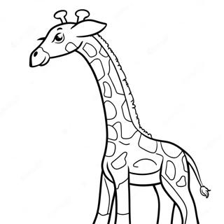 Giraff Med Gigantisk Hals Fargeleggingsark 2122-1742