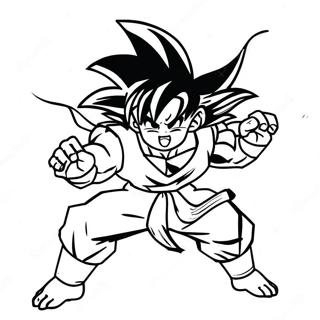 Goku I Episk Kampstilling Fargeleggingsark 21313-19661