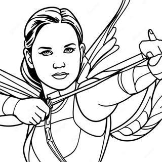 Katniss Everdeen I Aksjon Fargeleggingsark 21563-20006