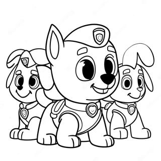 Paw Patrol Påske Fargeleggingsark