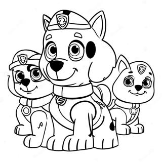 Fargeleggingsark Med Sjarmerende Paw Patrol Karakterer Til Paske 21873-20253