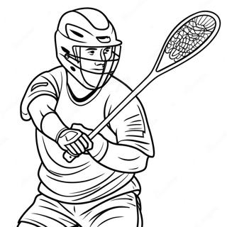 Lacrosse Spiller I Aksjon Fargeleggingsark 22464-20718