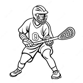 Lacrosse Spiller I Aksjon Fargeleggingsark 22464-20719