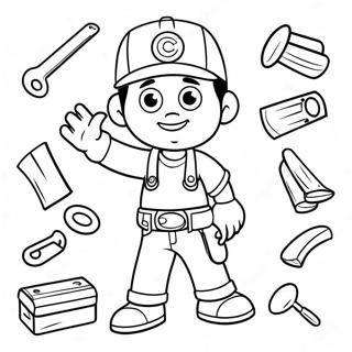 Handy Manny Med Verktoy Fargeleggingsark 22804-20981