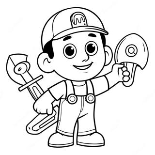 Handy Manny Med Verktoy Fargeleggingsark 22804-20983