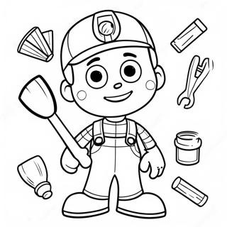 Handy Manny Med Verktoy Fargeleggingsark 22804-20984