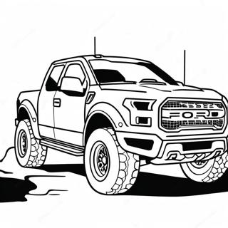 Ford Raptor I Aksjon Fargeleggingsark 23004-21142