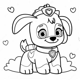 Paw Patrol Valentinsdag Fargeleggingsark