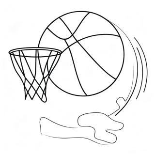 Morsom Basketballkurv Med Ball Fargeleggingsark 23334-21407