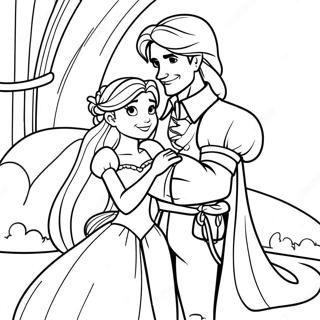 Rapunzel Og Flynn Fargeleggingsark 23423-21473