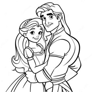 Rapunzel Og Flynn Fargeleggingsark 23423-21475