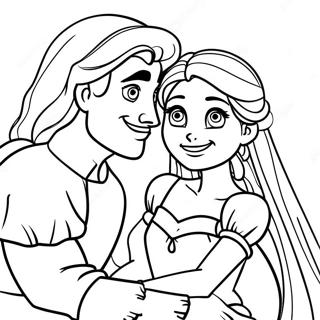 Rapunzel Og Flynn Fargeleggingsark 23423-21645