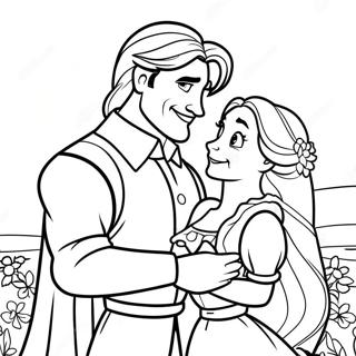 Rapunzel Og Flynn Fargeleggingsark 23423-21647