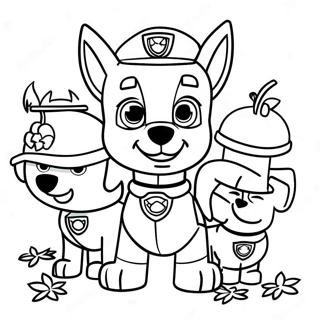 Fargeleggingsark Med Paw Patrol Til Thanksgiving 23553-21749