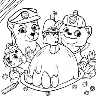 Fargeleggingsark Med Paw Patrol Til Thanksgiving 23553-21751