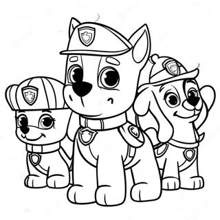 Fargeleggingsark Med Sjarmerende Paw Patrol Figurer Til Thanksgiving 23554-21753