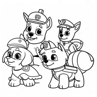 Fargeleggingsark Med Sjarmerende Paw Patrol Figurer Til Thanksgiving 23554-21754