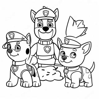 Fargeleggingsark Med Sjarmerende Paw Patrol Figurer Til Thanksgiving 23554-21755