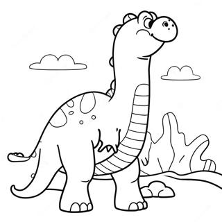 Brontosaurus Fargeleggingsark 23633-21816