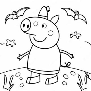 Peppa Pig Halloween Fargeleggingsark