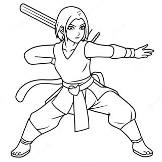 Sakura Haruno I Kampstilling Fargeleggingsark 23964-22081