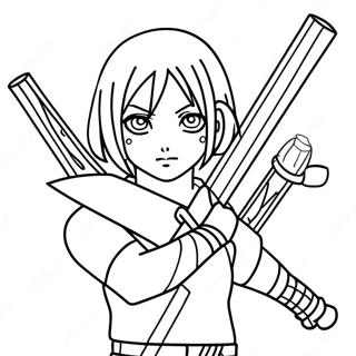 Sakura Haruno I Kampstilling Fargeleggingsark 23964-22083