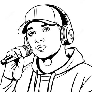 Eminem Med Mikrofon Fargeleggingsark 24535-22530