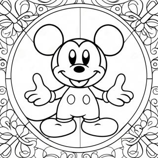 Mickey Mouse Glassmaleri Fargeleggingsark 24545-22537