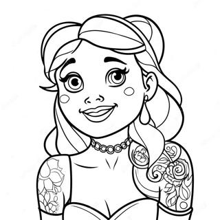 Tatovert Disney Prinsesse Fargeleggingsark 25585-23360