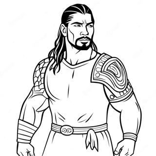 Roman Reigns I Aksjon Fargeleggingsark 25977-23853